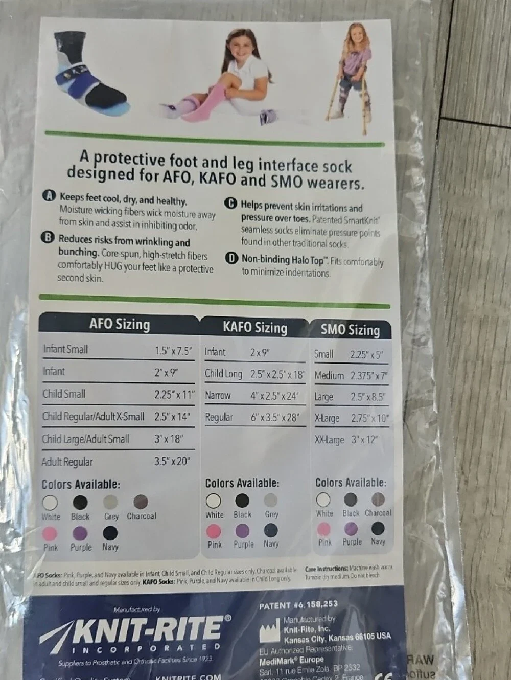 Navy Seamless AFO/KAFO/SMO Sock